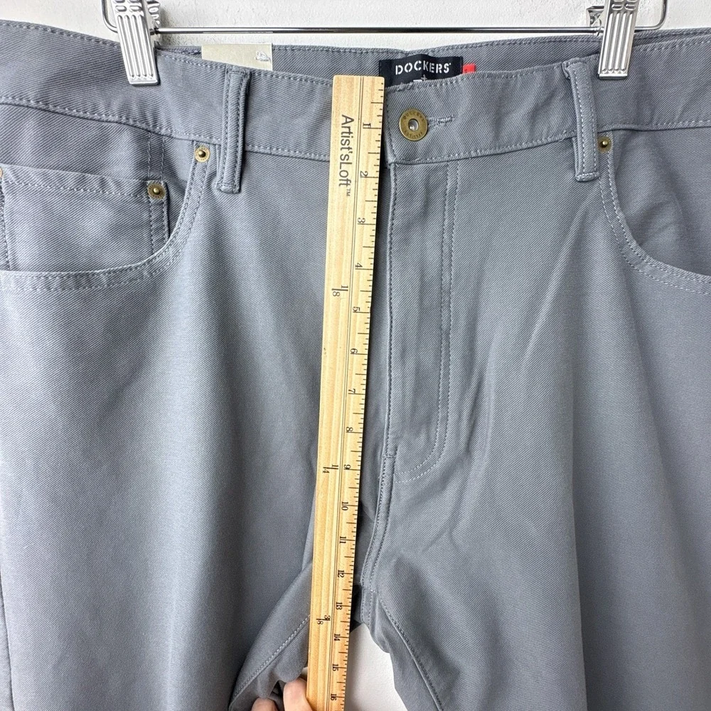 Dockers‎ Comfort Knit Jean Cut Pants Mens 36x29 Grey Straight Fit Smart 360 - Picture 9 of 13